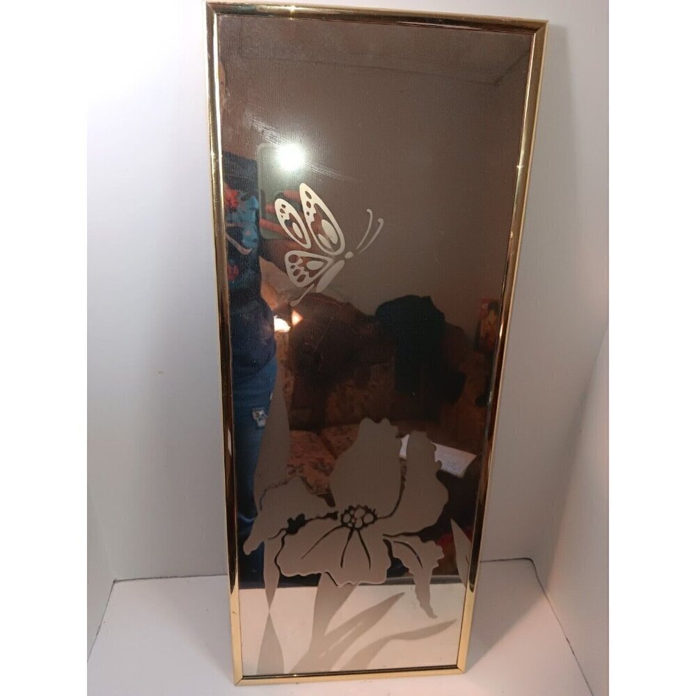 Vintage Etched Glass 1970s Marsel Mirrors Hollywood Regency Mid Century MCM